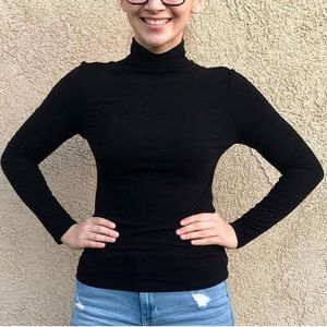 Black mock neck long sleeve